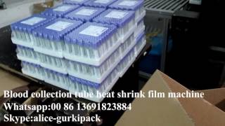 Blood collection tube automatic shrink wrap machine,shrink film packaging machine