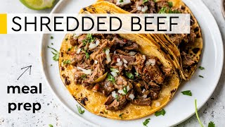 SLOW COOKER BEEF TIPS | Perfect for tacos, burrito bowls, etc!