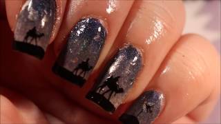 Epiphany Gradient Manicure Tutorial Featuring AEngland and Messy Mansion MM01 Stamping Plate