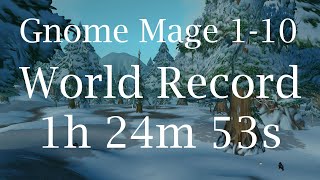 Classic WoW - Gnome Mage 1-10 [OLD] World Record (1h 24m 53s) with commentary