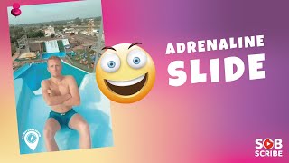 😱 Adrenaline Slide | Themepark Explorers | Waterslide 🔥 ADVENTURES FEVER #shorts @adventures fever