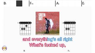 GREEN DAY Boulevard of broken dreams FCN GUITAR CHORDS & LYRICS