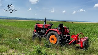 Другий укіс люцерни. Shifeng SF-354 - & - Wirax -1.35  гарний тандем трактора і роторної косарки.