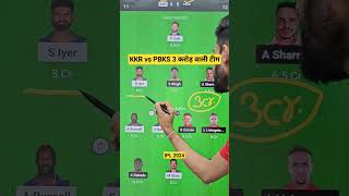 Kolkata vs Punjab Dream11 | KKR vs PBKS Dream11 Prediction | KKR vs PBKS Dream11 Team Of Today Match