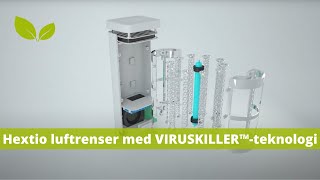 Hextio luftrenser med VIRUSKILLER™-teknologi