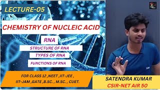 L-5| RNA || Ribonucleic Acid || Structure and Types of RNA || functions of RNA #rna #neet #iitjee