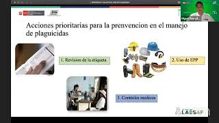 INIA: Charla virtual "Seguridad y salud en el uso de plaguicidas" por el Ing. Miguel Rengifo