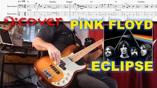 Pink Floyd - Eclipse - Bass Cover with Tabs in 4K