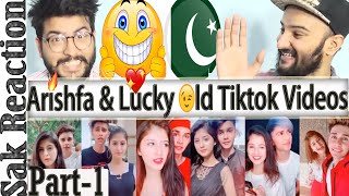 Pakistani Reaction | Arishfa Khan & Lucky Dancer Old Tiktok Videos | Sak Reaction | Part-1