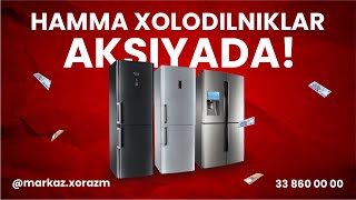 XORAZMDAGI ENG ARZON MUZLATGICHLAR. HAMMASI AKSIYADA! ☎️ 33 860 00 00 Muzlatgichdan chiqqan Olim!!!