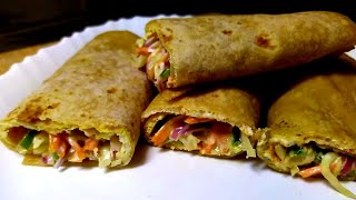 Chappathi roll, how to make veg chapati roll, chapati veg roll in Tamil recipe,Abbiya.