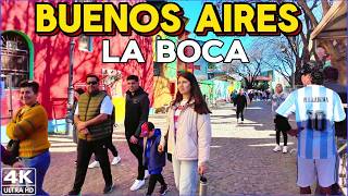 【4K】El BARRIO Más FAMOSO de BUENOS AIRES - LA BOCA | Walking Tour 🇦🇷