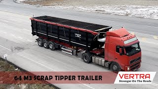 64 M3 TIPPER TRAILER FOR SCRAP TRANSPORTATION