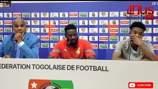 Coach Desmond Offei of Ghana and Skipper Edwin Kuffour speak Black Satellites 2-2 with Young Cheetah