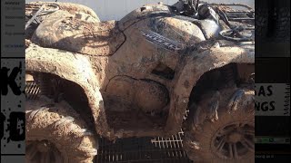 Grizzly 550 on 27 Outlaws BURRIED in THICK Mud