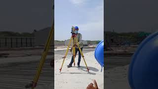 #surveytec. #hardeepmalik.       CASTING YARD AREA IN MEERUT AND TOTAL STATION WORK