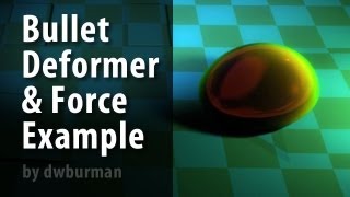 LightWave3D 11.5 - Bullet Deformer And Force Example