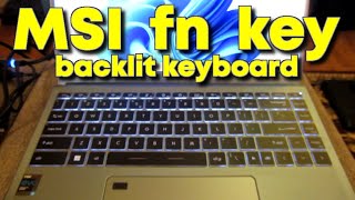 MSI Laptop | fn Key | Backlit Keyboard | How to use function Key FN