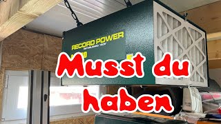 Reinige deine Luft - Werkstatt Luftfiltersystem Serie AC400 Record Power - Gut für die Gesundheit