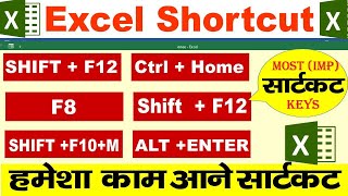 Most Important Shortcut Keys of MS Excel | Excel Shortcuts | Add Border And Remove Border |