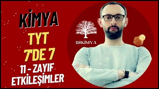 🔴 TYT KİMYA 7'DE 7 - 11. Zayıf Etkileşimler