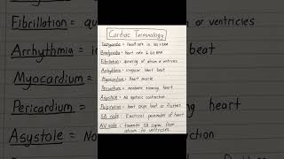 🫀Cardiac terminology 🫀#shorts #humanheart #ytviral#shortsfeed #medicalshorts