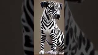 AI turn Cute Dalmatian Puppies into Zebra Art🦓