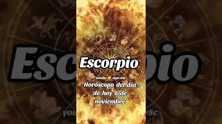 Horóscopo del día de hoy para Escorpio 6 de noviembre #horoscopo #signos #escorpio