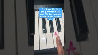 How to find A on the piano/keyboard #pianotutorial #musicteacher #viralshortvideo #musiced