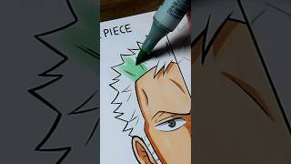 Drawing Zoro ⚔️🍙 One Piece x Bleach 🎨 | Part 1 #shorts #onepiece #zoro #drawing