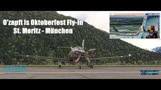 ✈️ O'zapft is!  Oktoberfest Fly-In ✈️ St. Moritz LSZS - EDDM Munich | SWS PC-12 | VATSIM