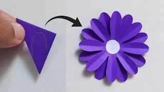 Paper Flower Making Basic | Simple Paper Flower Craft | How To Make Paper Flower Step by Step 🌼