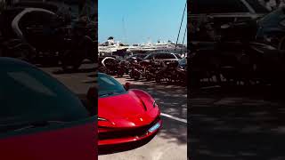 Billionaire Drive his Ferrari on harbor Monaco 💲