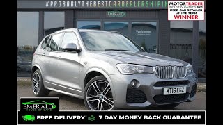 2016 16 BMW X3 3.0 XDRIVE35D M SPORT 5D 309 BHP/MT16 EG2