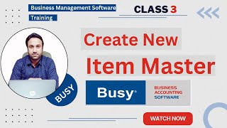 How To Create Item Master In Busy Software | Creating New Item