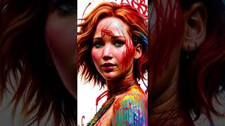 Jennifer Lawrence Graffiti Splash Art #trendingnow #celebrity #jenniferlawrence