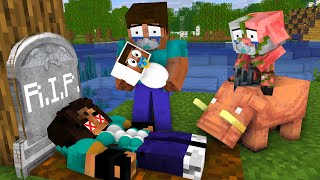 Monster School : POOR BABY HEROBRINE CHALLENGE - Minecraft Animation