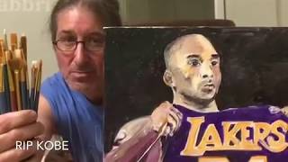 Kobe Bryant portrait painted by Chris Fabbri