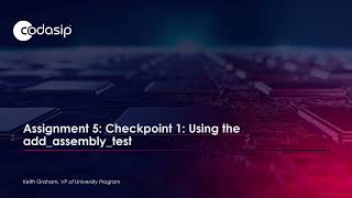 Assignment 5: Checkpoint 1: Using the addi_assemby_test