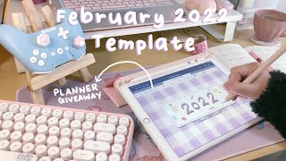 [ giveaway ] 🧸 february 2022 digital plan with me on my ipad pro 10.5" | kawaii mee