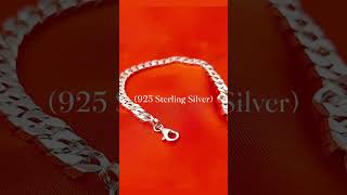 Slim Curb Chain Bracelet for Men – 925 Sterling Silver for Fashion