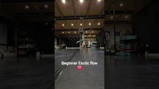 Beginner exotic pole flow ❤️ #pole #exoticpole #heels #polefitness #beginnerpole