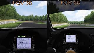 Assetto Corsa 36 FOV VS 66 FOV