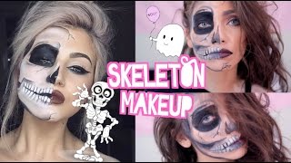 Watch Me Attempt SKELETON MAKEUP for HALLOWEEN | FAIL