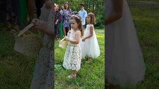 Flower girl with stage fright