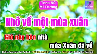 Nhớ Về Một Mùa Xuân Karaoke Tone Nữ