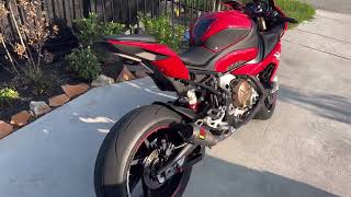 BMW S1000RR Full Akrapovic shorty gp exhaust - Start Up