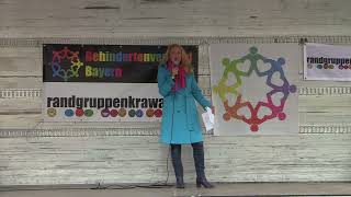 Julika Sandt MdL beim Randgruppenkrawall Behindertenprotest am 7.Mai 2022 in München