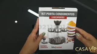 Kit Porta Tempero Condimento Unyhome