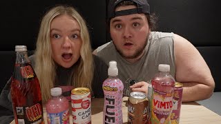 Americans try BRITISH drinks (Red Kola and MORE)